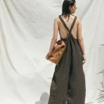 LINO JUMPSUIT | חום כהה