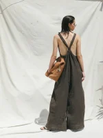 LINO JUMPSUIT | חום כהה