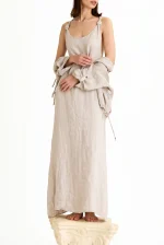 ⁦LINO DRESS | בז׳⁩ – תמונה ⁦3⁩