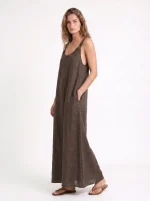 ⁦LINO DRESS | חום כהה⁩ – תמונה ⁦5⁩