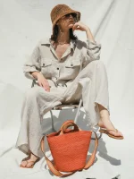 ⁦AMALFI BAG M | כתום⁩ – תמונה ⁦3⁩