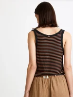 ⁦SABBA COOL TOP | חום פסים⁩ – תמונה ⁦4⁩
