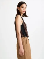 ⁦SABBA COOL TOP | חום פסים⁩ – תמונה ⁦2⁩