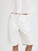 ⁦BERMUDA COOL PANTS | לבן⁩ – תמונה ⁦2⁩