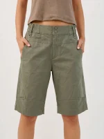 ⁦BERMUDA COOL PANTS | זית⁩ – תמונה ⁦4⁩