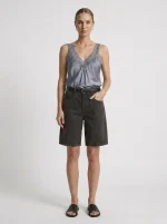 ⁦DENIM BERMUDA | חום כהה⁩ – תמונה ⁦3⁩