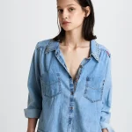 DENIM ART TOP | ג׳ינס