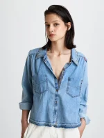 DENIM ART TOP | ג׳ינס