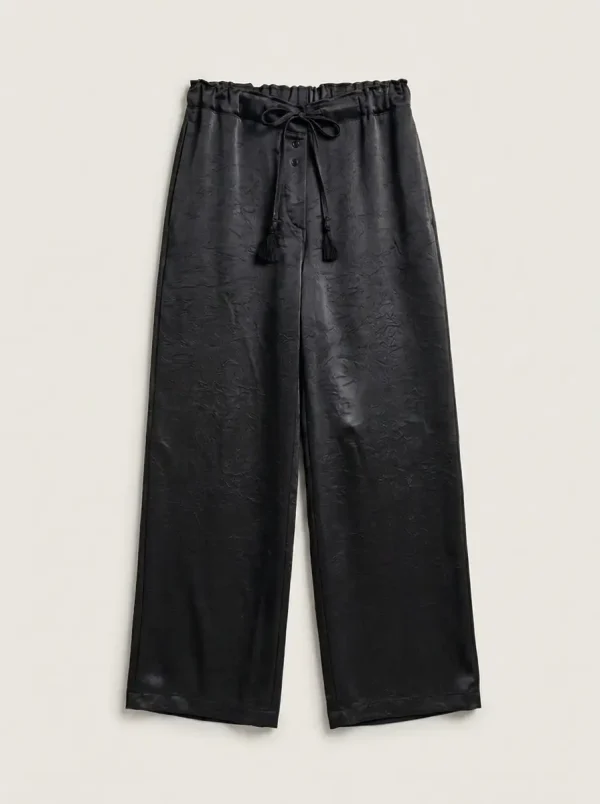 SATIN PANTS | שחור