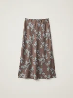 SATIN SKIRT | חום בהיר