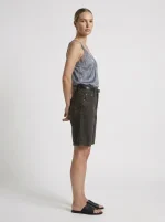 ⁦DENIM BERMUDA | חום כהה⁩ – תמונה ⁦5⁩
