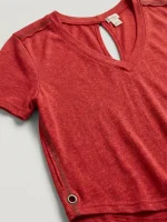 ⁦T-LIN SHIRT | אדום⁩ – תמונה ⁦3⁩