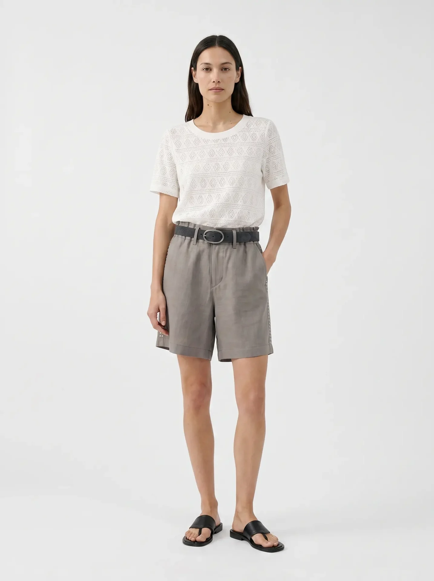 jaffa pants19 SOFT BERMUDA | אפור – תמונה 1