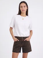 DENIM SHORTS | חום כהה