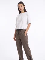 ⁦VIBE PANTS | חום כהה⁩ – תמונה ⁦3⁩