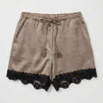 SATIN SHORTS | מוקה