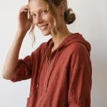 LINO HOODIE | טרקוטה