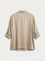 ⁦SATIN STUDS SHIRT | בז'⁩ – תמונה ⁦6⁩