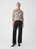 ⁦WRINKLED SATIN SHIRT | בז׳⁩ – תמונה ⁦2⁩