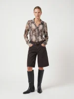 ⁦WRINKLED CHIFFON SHIRT | נחש⁩ – תמונה ⁦5⁩