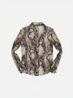 ⁦WRINKLED CHIFFON SHIRT | נחש⁩ – תמונה ⁦4⁩