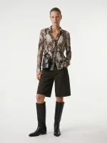 WRINKLED CHIFFON SHIRT | נחש