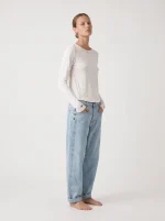⁦T-BEST LONG SHIRT | שמנת⁩ – תמונה ⁦3⁩