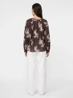 ⁦SHANTI ART BLOUSE | חום⁩ – תמונה ⁦4⁩