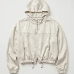 NOA'S SATIN HOODIE | בז׳