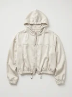 NOA'S SATIN HOODIE | בז׳