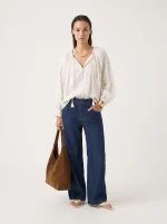 ⁦SHANTI ART BLOUSE | שמנת⁩ – תמונה ⁦2⁩