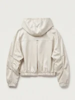 ⁦NOA'S SATIN HOODIE | בז׳⁩ – תמונה ⁦2⁩