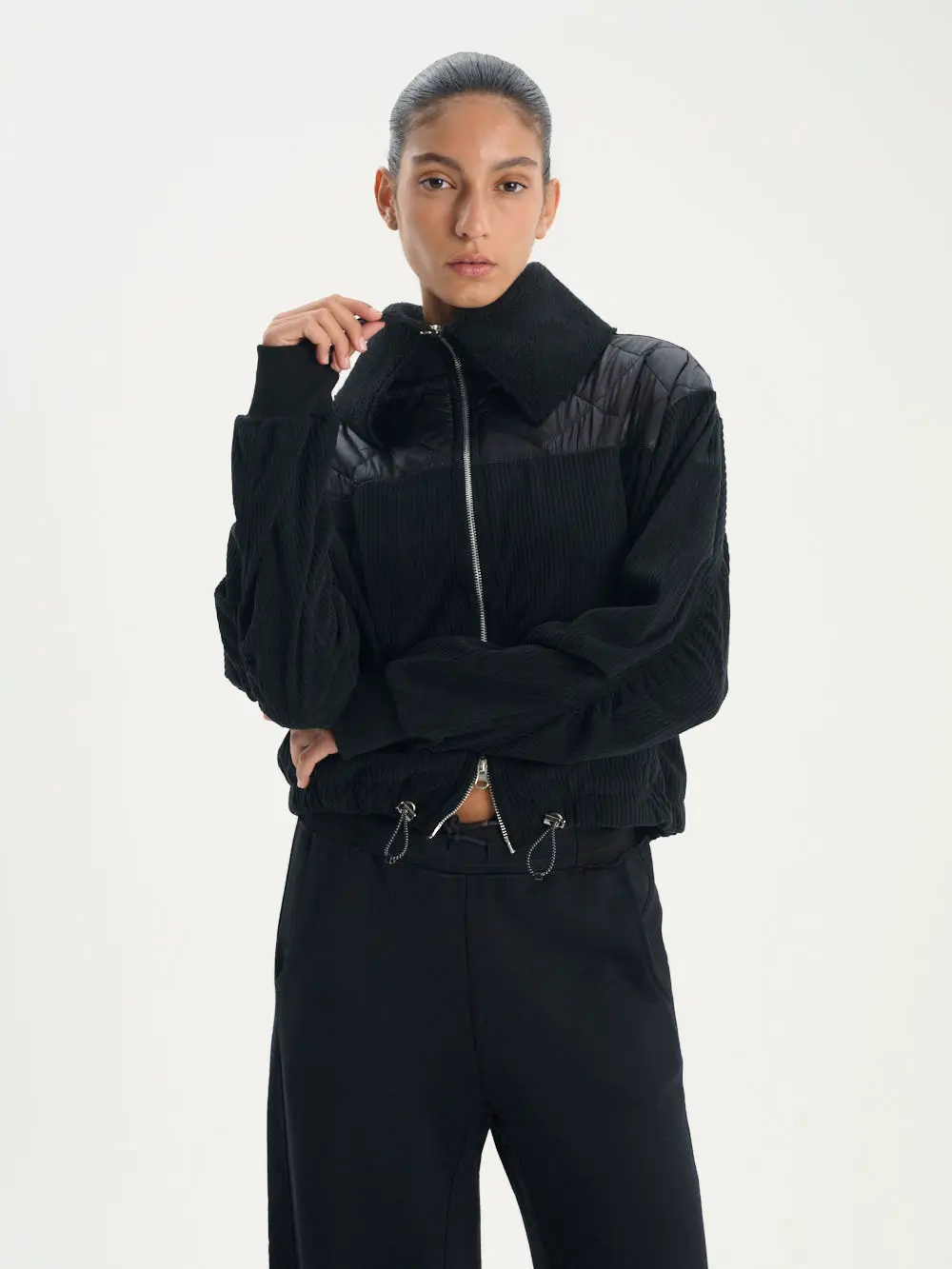 STUDIO NOA51022 COMBIE JACKET | שחור – תמונה 1