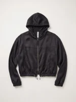 ⁦NOA'S SATIN HOODIE | שחור⁩ – תמונה ⁦2⁩