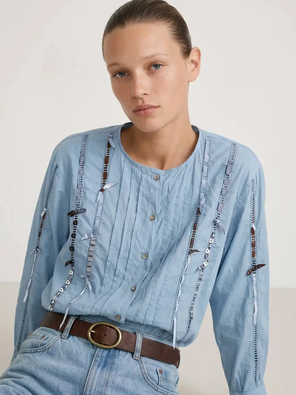 memories121 MEMORIES SHIRT | תכלת – תמונה 1