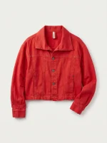 K - DENIM JACKET | אדום