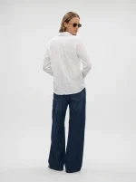 ⁦WRINKLED COTTON SHIRT | לבן⁩ – תמונה ⁦5⁩