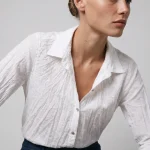 WRINKLED COTTON SHIRT | לבן