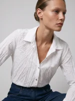 WRINKLED COTTON SHIRT | לבן