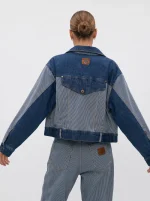 ⁦K - DENIM JACKET | ג'ינס פסים⁩ – תמונה ⁦4⁩