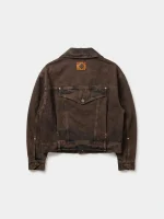 ⁦K - DENIM JACKET | חום⁩ – תמונה ⁦2⁩